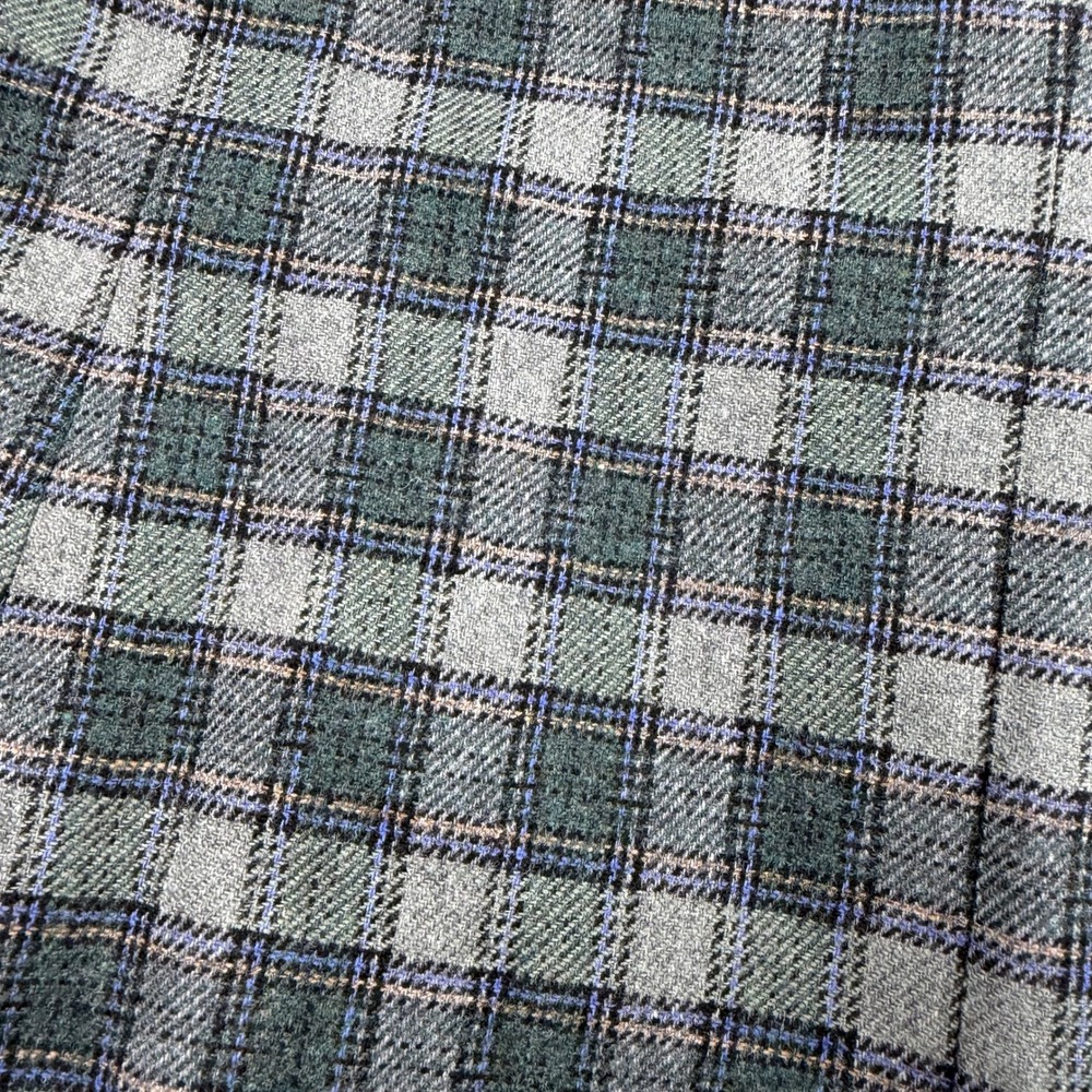 Vintage Pendleton Wool Skirt Suit Green Blue Plaid Blazer Set Made in USA - Picture 2 of 12
